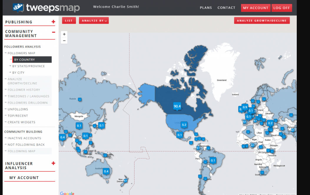 Tweepsmap