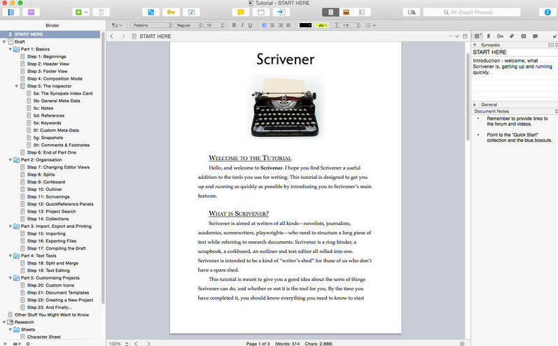 ommwriter and scrivener